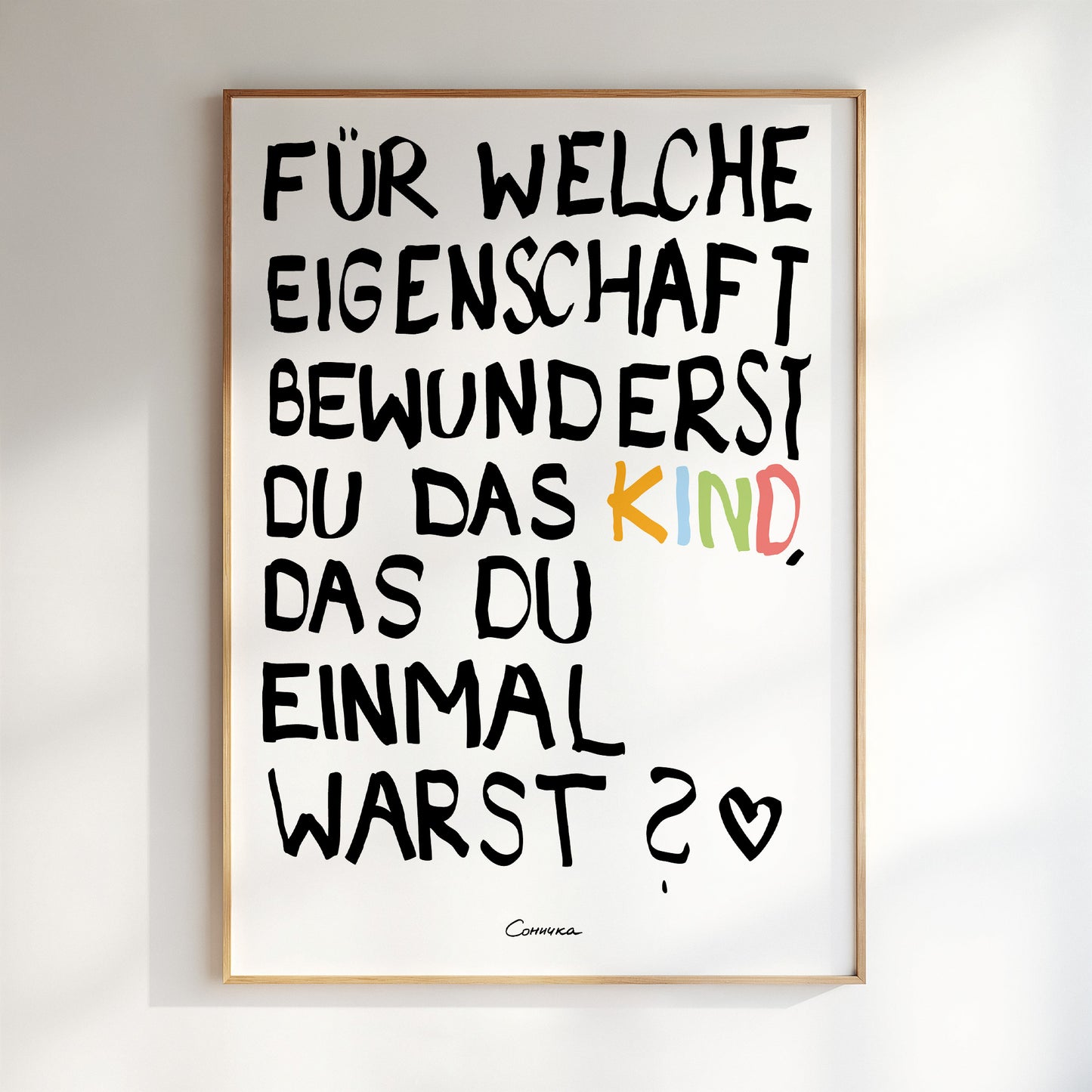 DAS KIND, DAS DU EINMAL WARST